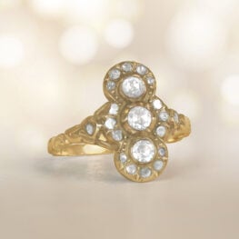 Hand Crafted Rose Cut Diamond Ring Artistic Picture 13857