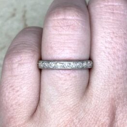 Single Cut Diamond Eternity Wedding Band 14264 F2