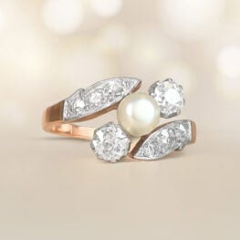 Edwardian Era Three-Stone Engagement Ring Chaumont Ring 14655