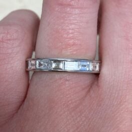 2.45ct Baguette Cut Diamond Wedding Band Delmar Band F3