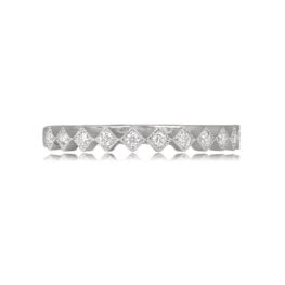 White Gold and Diamond Half Eternity Band - Selma Band
